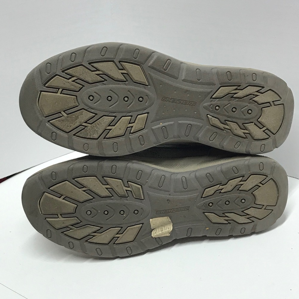 Skechers Mens‎ relaxed fit Canvas Slip On Loafers Khaki Tan Moc Toe Casual Shoes - Picture 6 of 13
